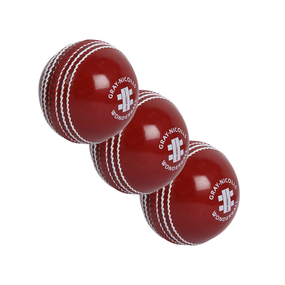 Lot de 3 balles de Cricket rouges Gray-Nicolls Wonderball