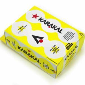 6 Balles de Tennis de Table Karakal 1 étoile blanche
