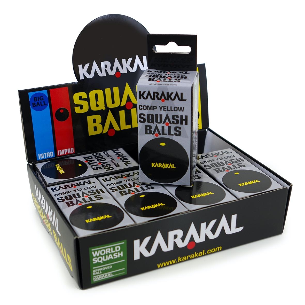 12 Balles de Squash Karakal Point Jaune