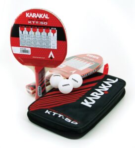 Kit de 2 Raquettes de Tennis de Table Karakal + 3 Balles
