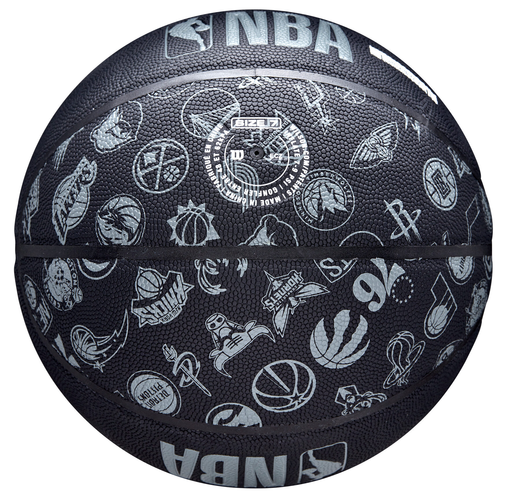 Ballon de Basketball Wilson All Team NBA Black – Image 2