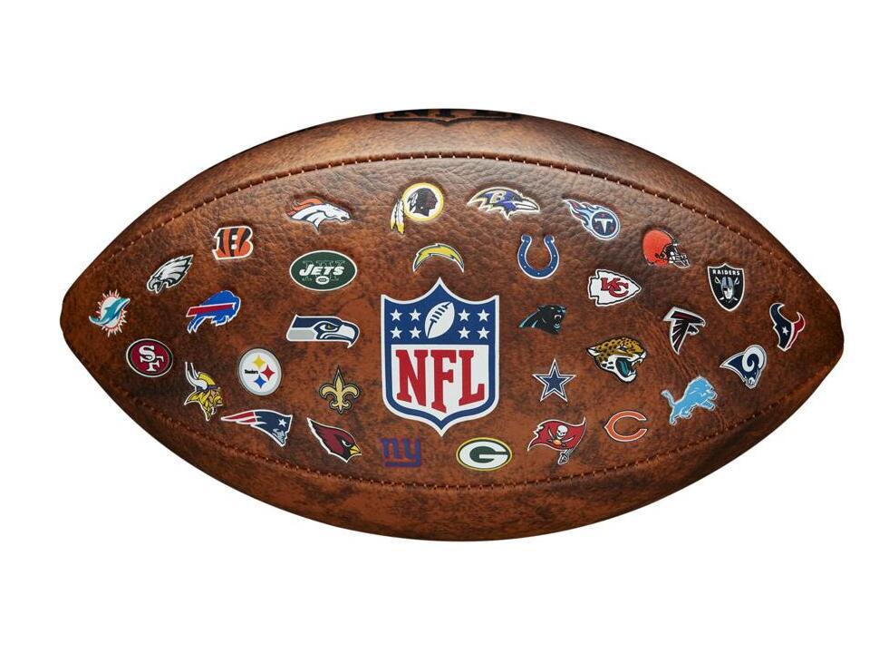 Ballon de Football Américain Wilson THROWBACK 32 Team Logo Junior