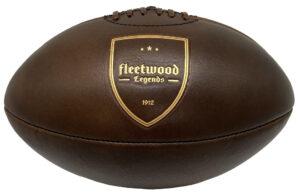 Ballon de Rugby vintage Fleetwood Legends cuir