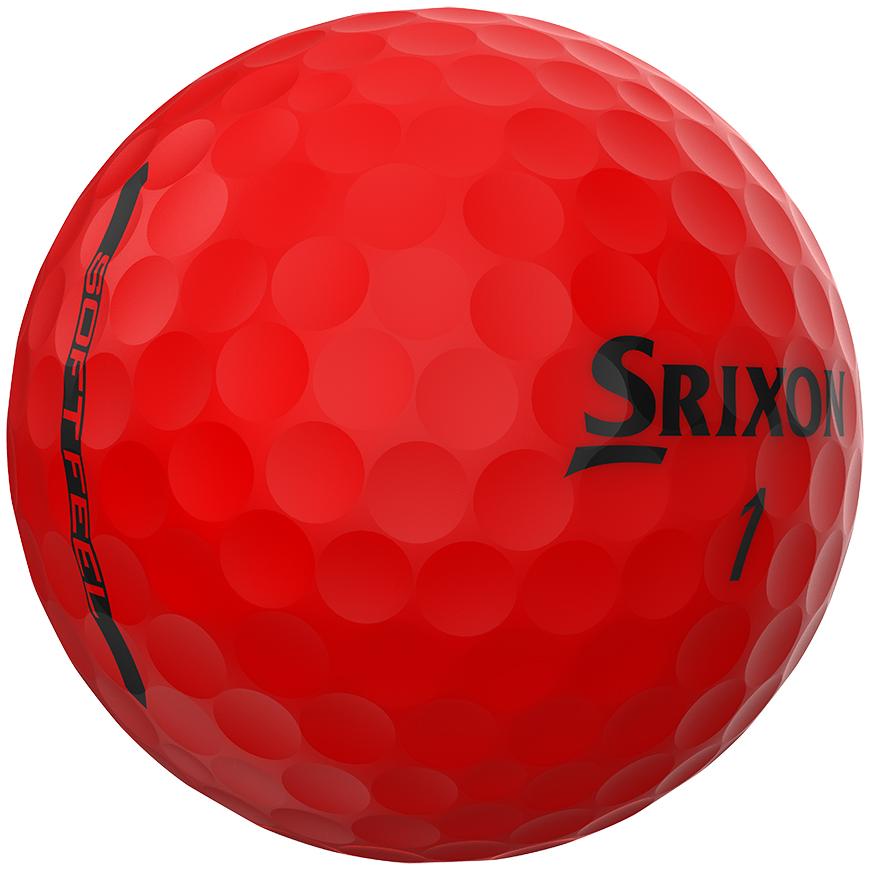 Boîte de 12 Balles de Golf Srixon Soft Feel Brite Rouge New – Image 3