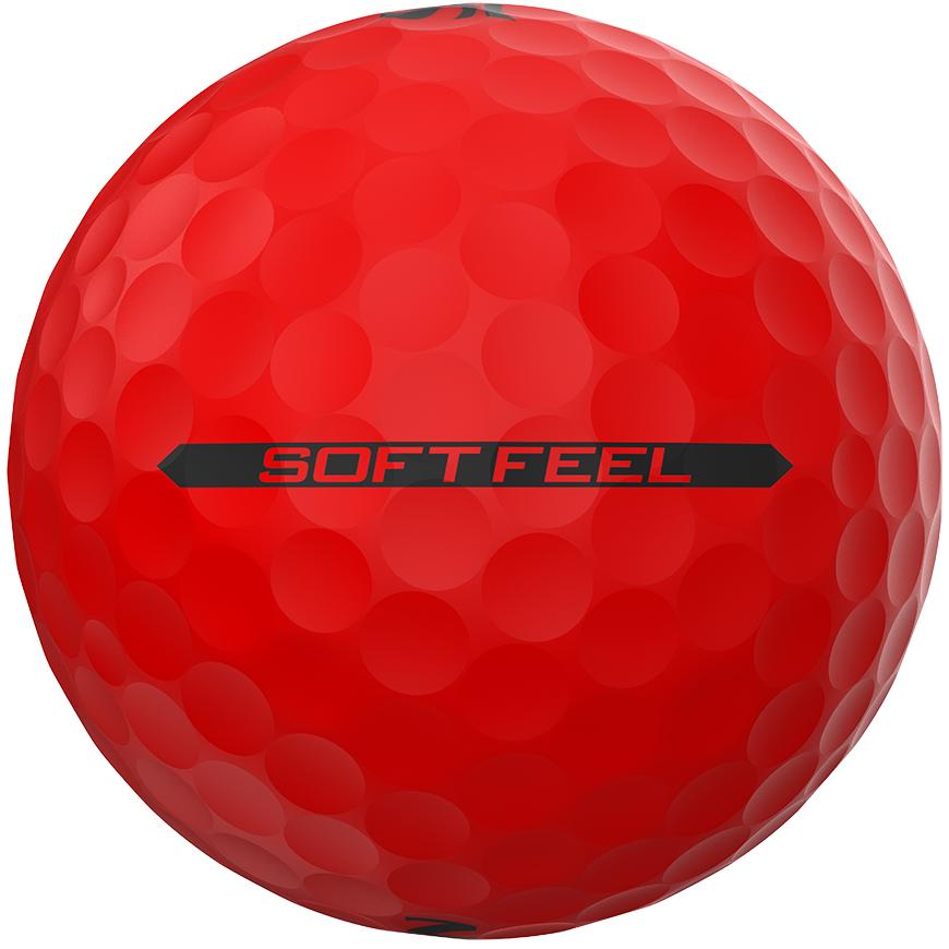 Boîte de 12 Balles de Golf Srixon Soft Feel Brite Rouge New – Image 4