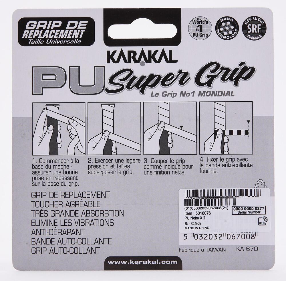 Grip Karakal super PU Noir - Blister de 2 – Image 2
