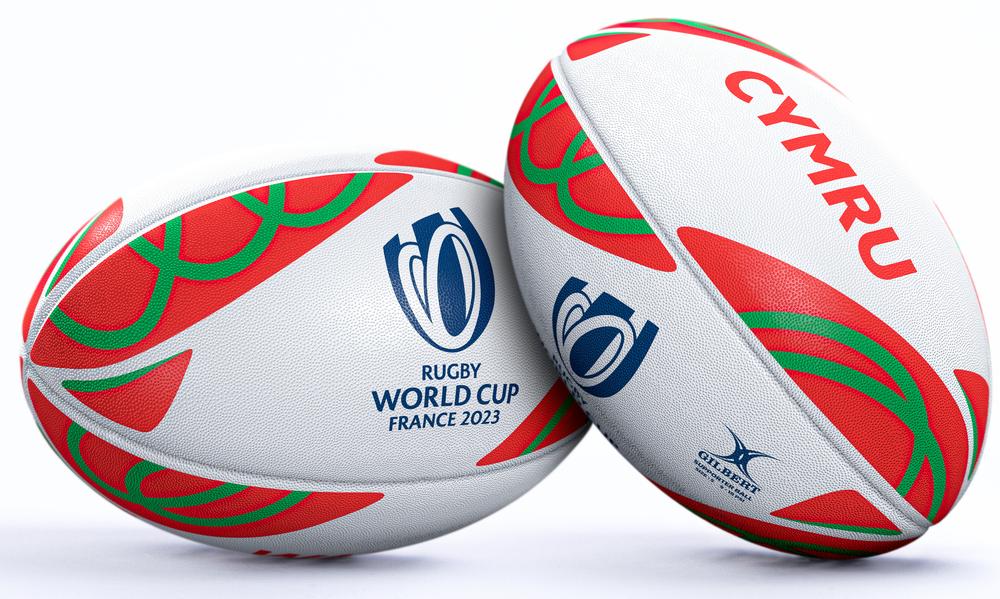 Ballon Coupe Monde Rugby 2023 Drapeau Pays De Galles - Coupe Du Monde 2023 - Taille 5 Ballon Rugby Gilbert