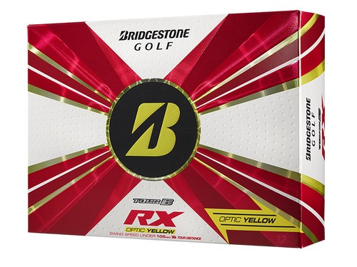 Boite de 12 Balles de Golf Bridgestone Tour B RX Jaunes New