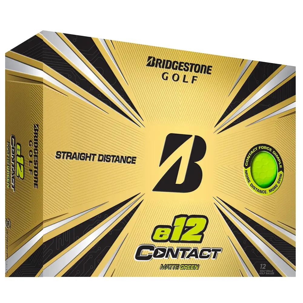 Boite de 12 Balles de Golf Bridgestone E12 Contact Verte