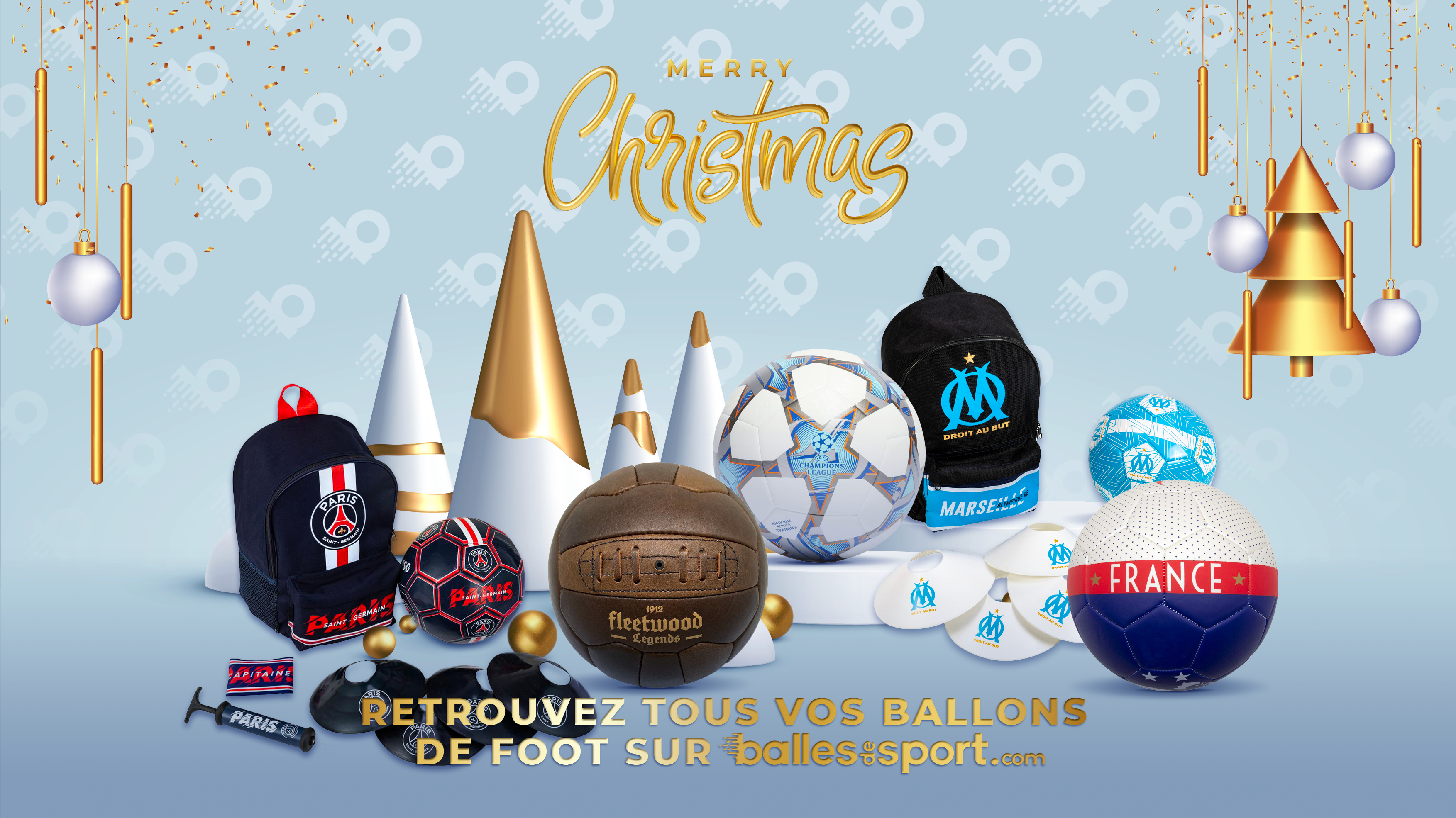 Sélection balles foot noël 