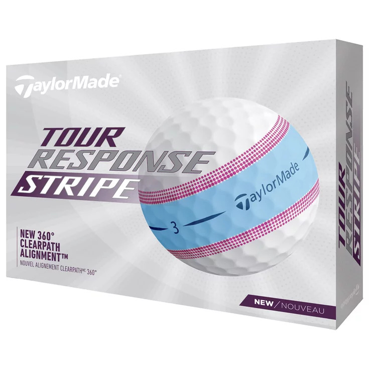 Boite de 12 Balles de Golf TaylorMade Tour Response Stripe