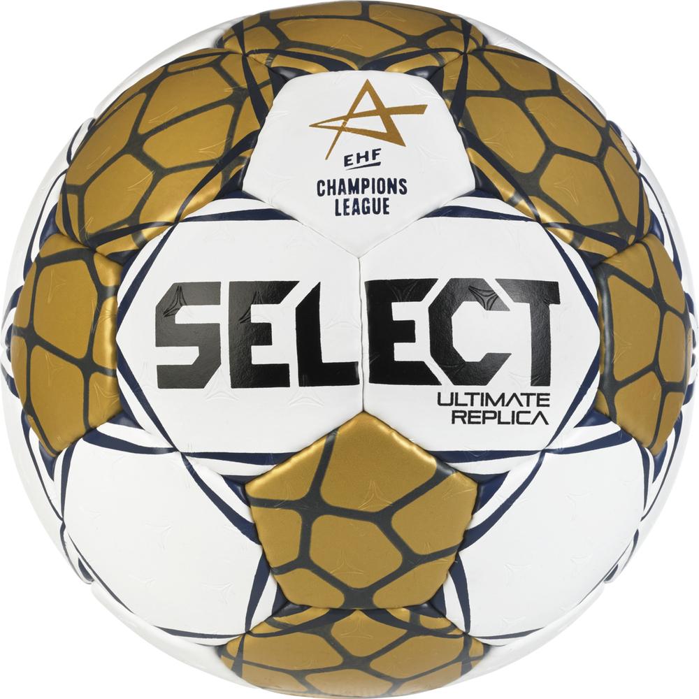 Ballon Handball Select Replica EHF European League Taille 3 - Cousu Main, HPU 1000, Approuvé EHF - Pour Entraînement