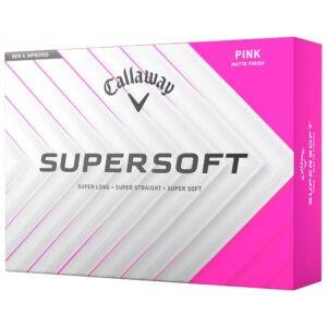 Boite de 12 Balles de Golf Callaway Supersoft Rose New