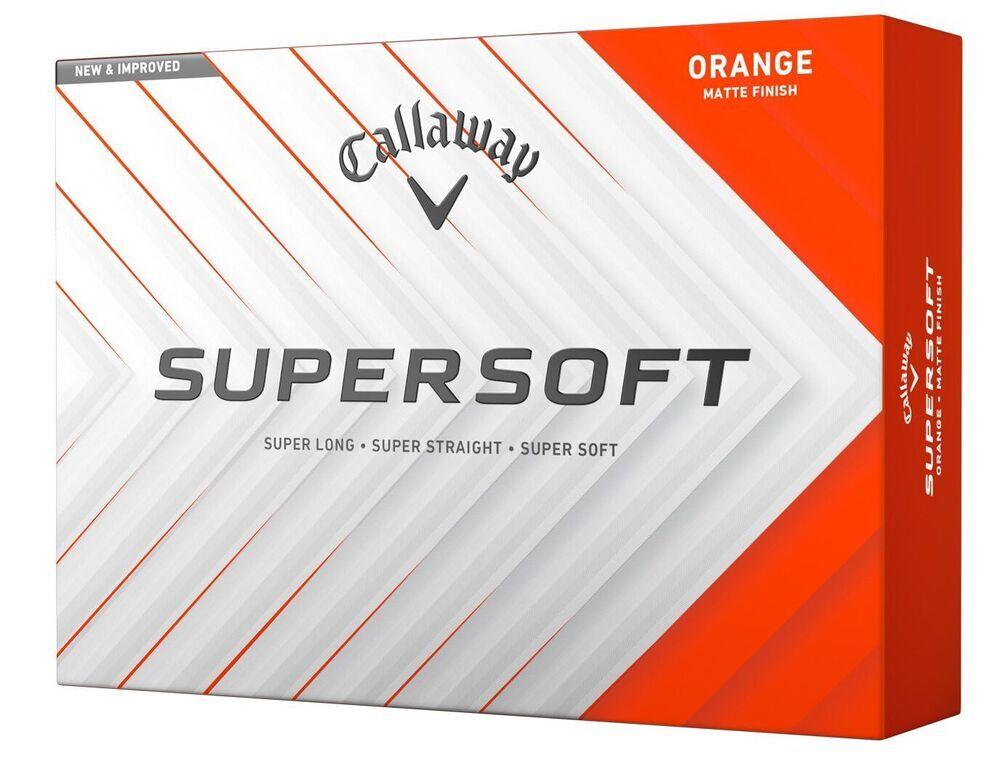 Boite de 12 Balles de Golf Callaway Supersoft Orange New