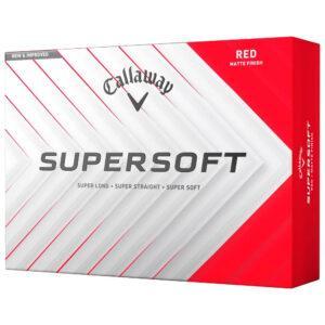 Boite de 12 Balles de Golf Callaway Supersoft Rouge New