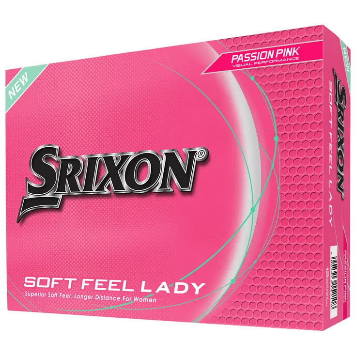 Boîte de 12 Balles de Golf Srixon Soft Feel Ladies Rose Passion New