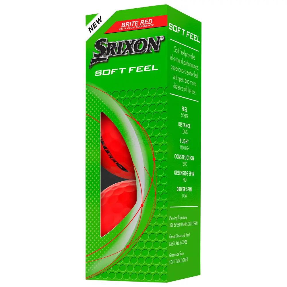 Boîte de 12 Balles de Golf Srixon Soft Feel Brite Rouge New – Image 5