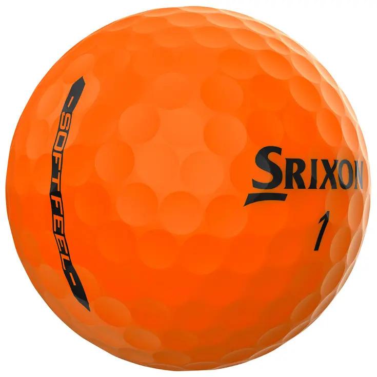 Boîte de 12 Balles de Golf Srixon Soft Feel Brite Orange New – Image 3