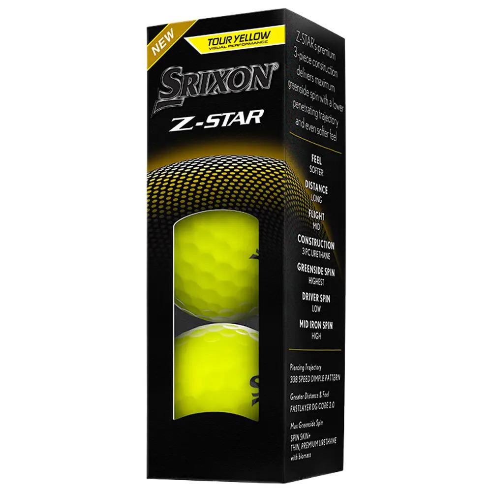 Boîte de 12 Balles de Golf Srixon Z-Star Jaune New – Image 2